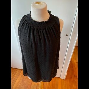 Daniel Rainn Black sleeveless draped top M